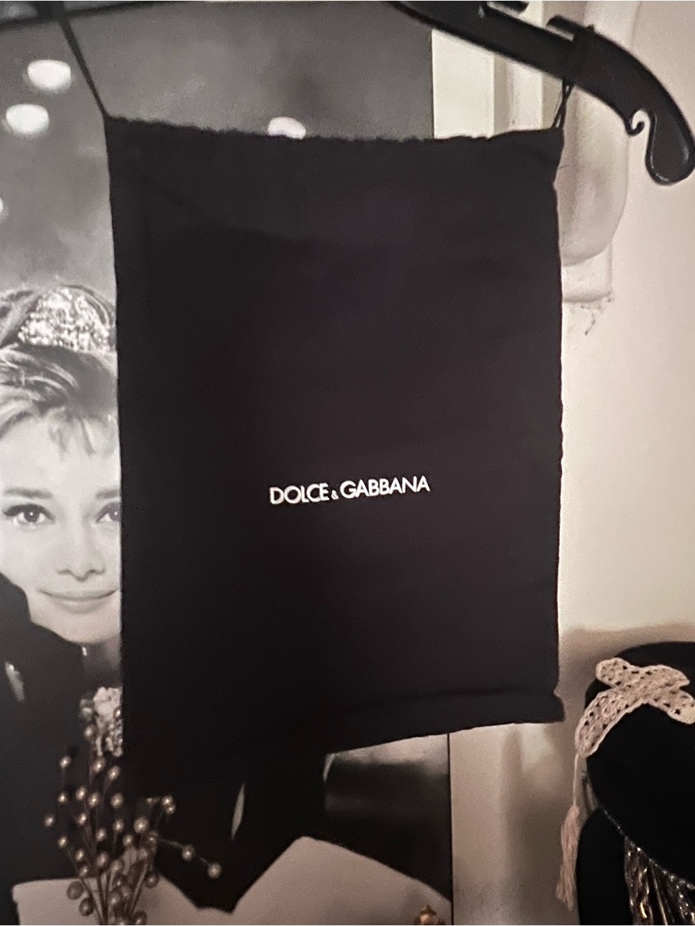 Dolce & Gabbana Black Logo Drawstring Pouch